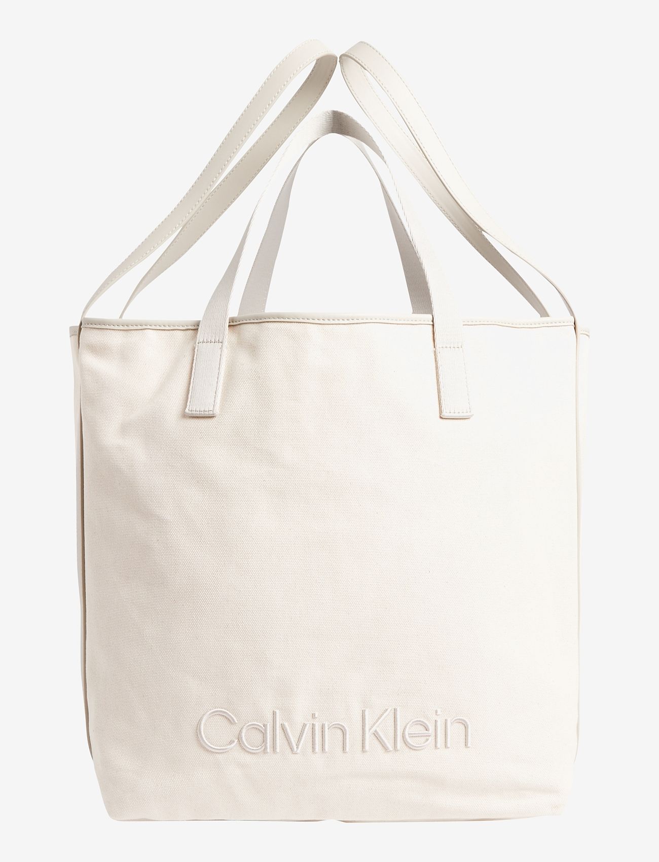 Calvin Klein - CK SUMMER SHOPPER LG REFIB - tote bags - stoney beige - 0