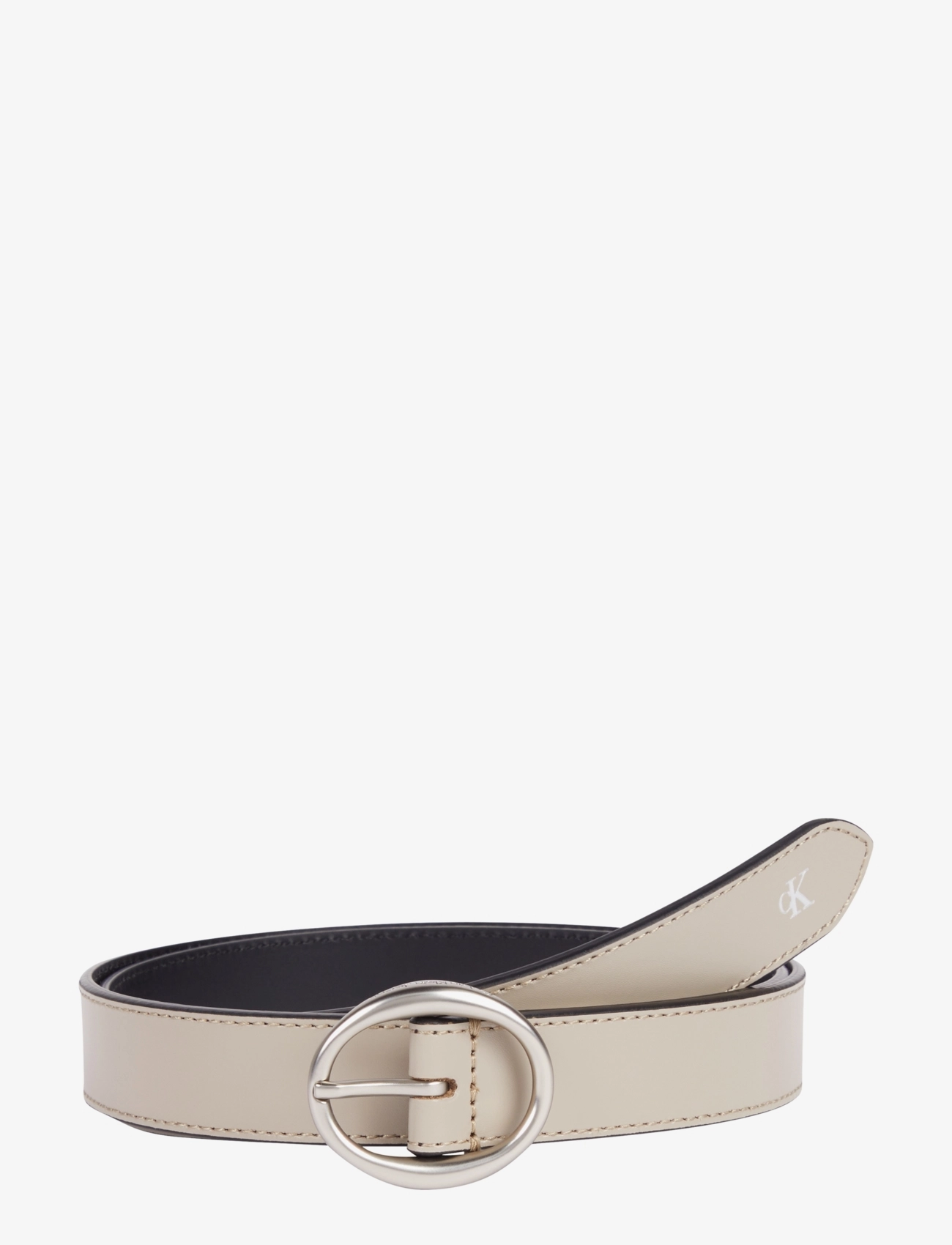Calvin Klein - ROUND CLASSIC LTHR BELT 25MM - dune - 0