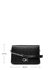 Calvin Klein - RE-LOCK SHOULDER BAG MD - EMB - dzimšanas dienas dāvanas - ck black - 4