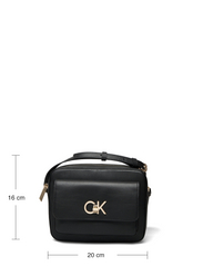 Calvin Klein - RE-LOCK CAMERA BAG W/FLAP - birthday gifts - ck black - 5