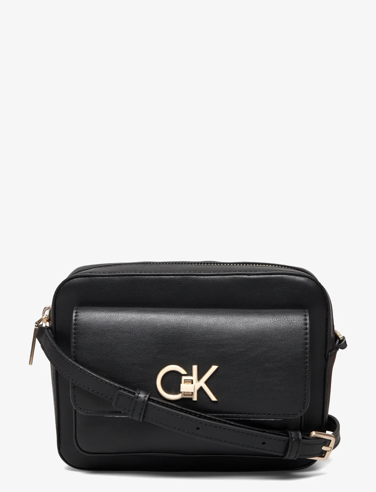 Calvin Klein - RE-LOCK CAMERA BAG W/FLAP - birthday gifts - ck black - 0