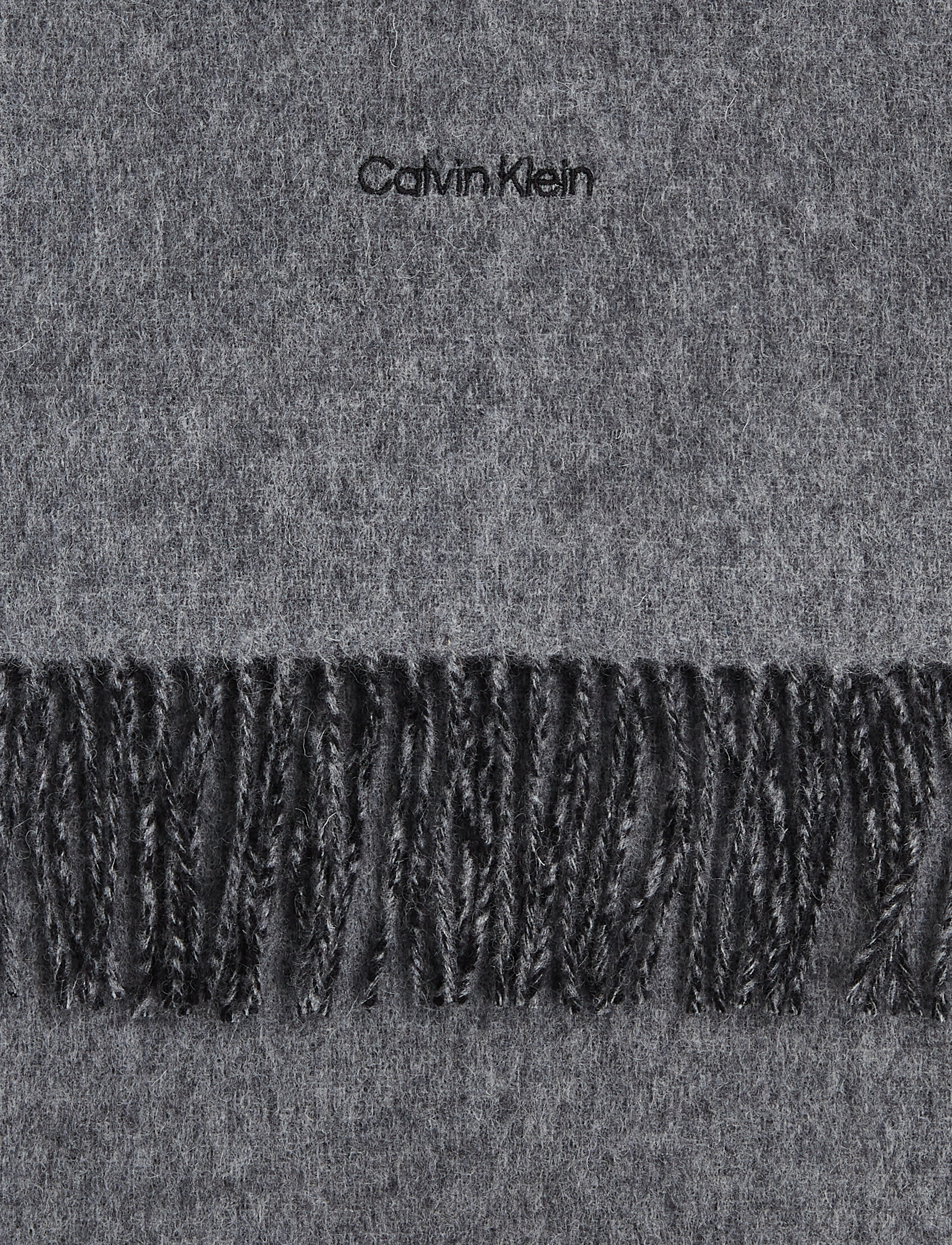 Calvin Klein - FRINGES TWO TONES SCARF 40X200 - ck black - 2