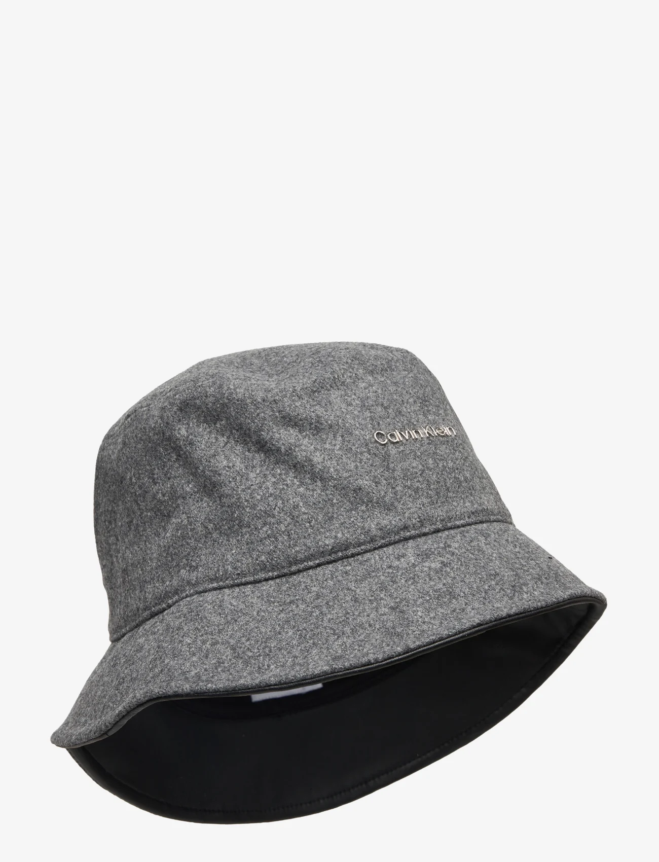 Calvin Klein - CK MUST WOOL BUCKET HAT - kibirėlio formos kepurės - mid grey heather - 0