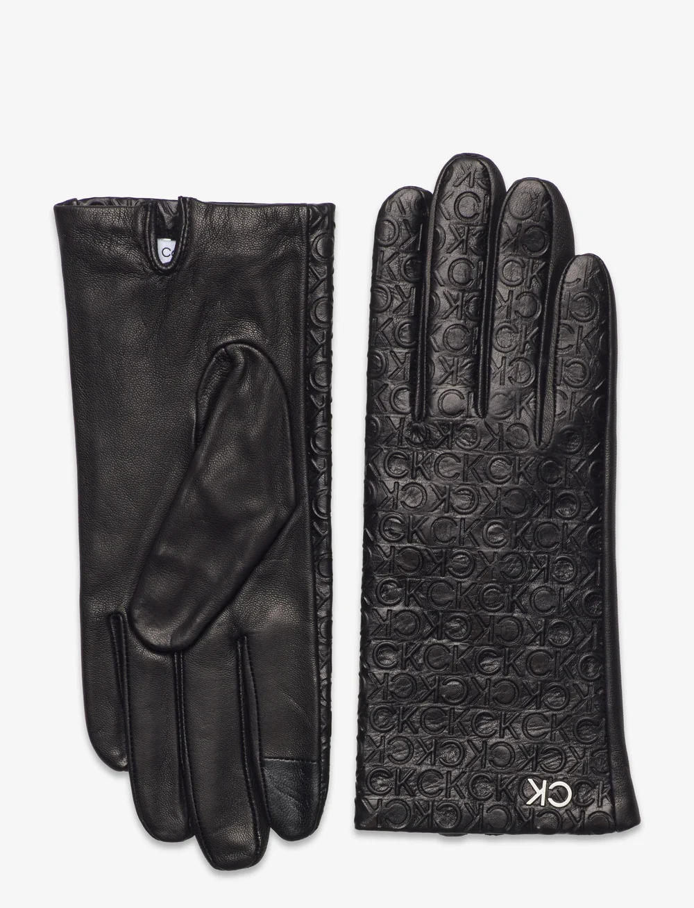 Klein leather discount gloves