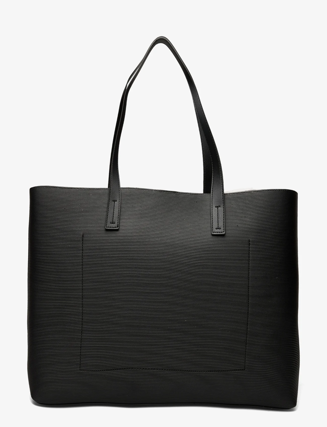 Calvin Klein - MINIMAL MONOGRAM SLIM TOTE34 T - pirkinių krepšiai - black - 1
