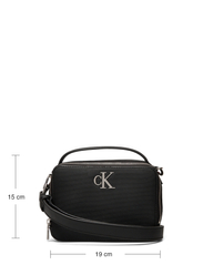 Calvin Klein - MINIMAL MONOGRAM CAMERA BAG18 T - vakarėlių drabužiai išparduotuvių kainomis - black - 5