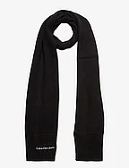 MONOLOGO EMBRO KNIT SCARF - BLACK