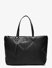 Calvin Klein - RE-LOCK QUILT TOTE LG - shoppingväskor - ck black - 0