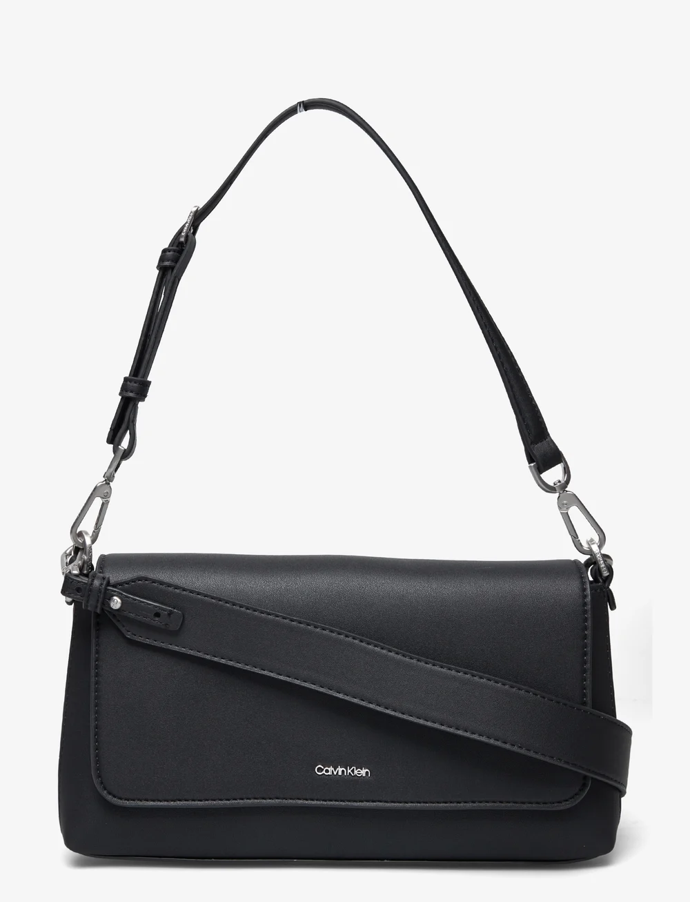 Calvin klein leather best sale shoulder bag