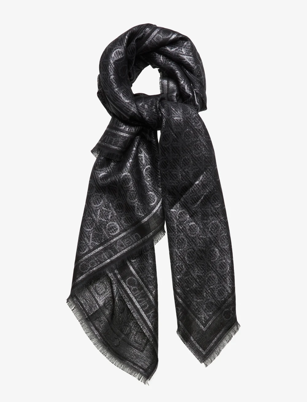 Calvin Klein Mono Jacquard Tonal Scarf 70x180 Sjalar halsdukar Boozt