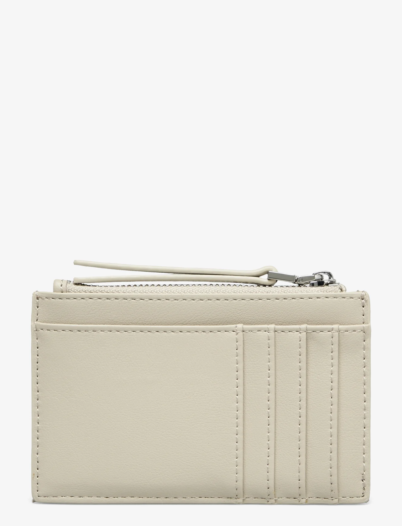 Calvin Klein - QUILT CARDHOLDER WITH ZIP - purses - stoney beige - 1