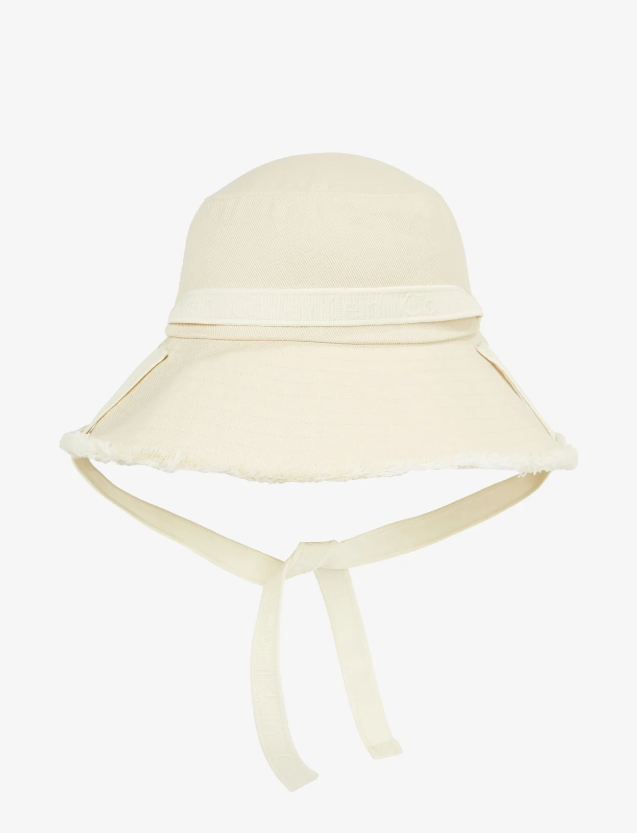 Calvin Klein - LOGO STRAP WIDE BRIM CANVAS HAT - bucket hats - dk ecru - 0