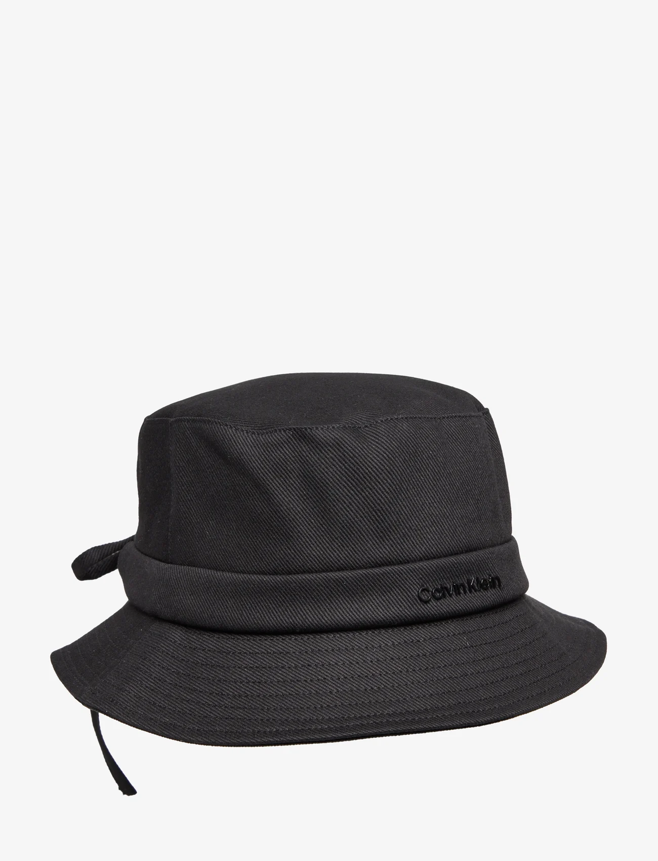 Calvin Klein - METAL LETTERING CANVAS BUCKET - Äärisega mütsid - ck black - 0