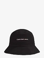 INSTITUTIONAL BUCKET HAT - BLACK/PALE CONCH