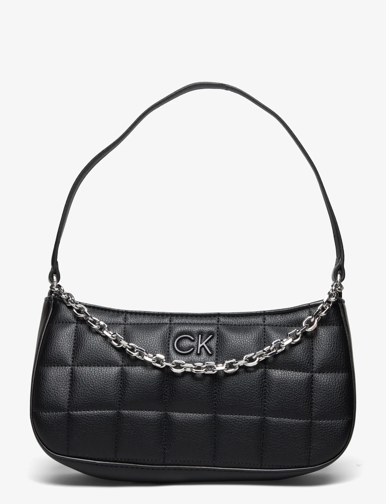 Calvin Klein - SQUARE QUILT CHAIN ELONGATED BAG - bursdagsgaver - ck black - 0