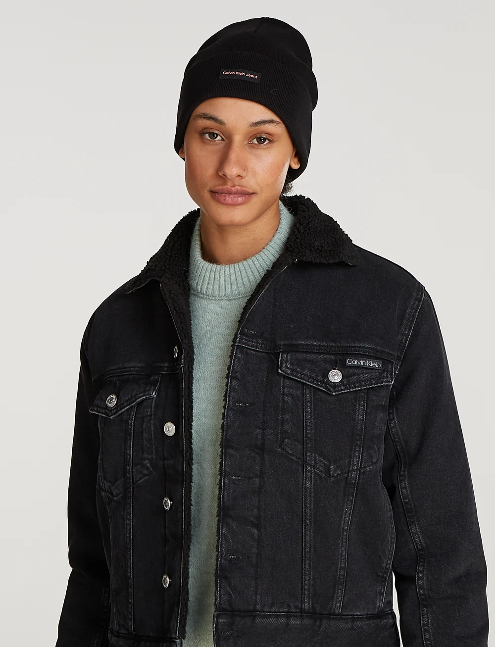 Calvin klein beanie black sales