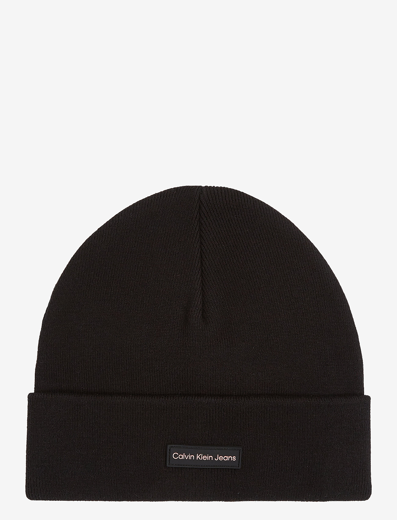 Calvin Klein - INST PATCH BEANIE - aksessuaarid - black/dusty rose - 0