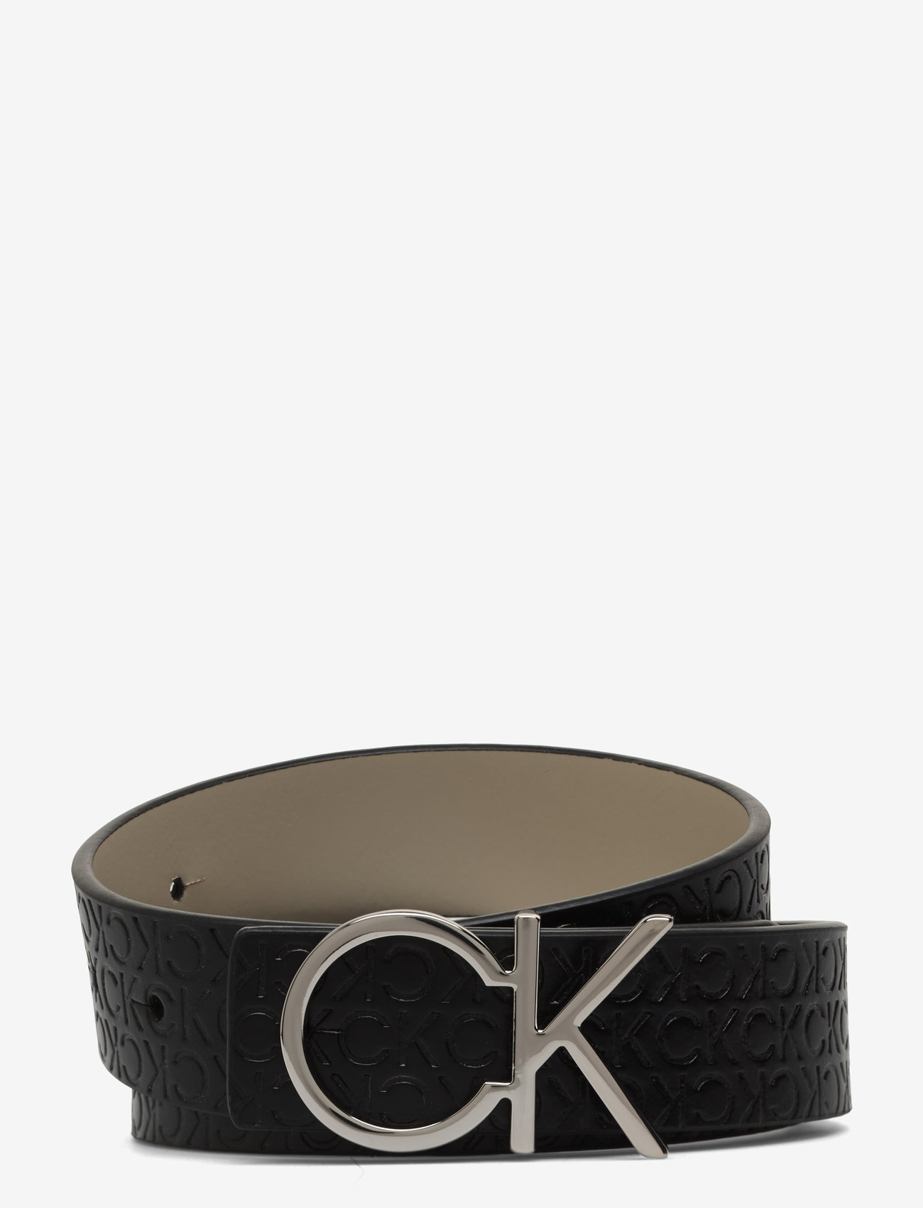 Calvin Klein - CK REVERSIBLE BELT 3.0_MONO - black monogram / gray morn - 0