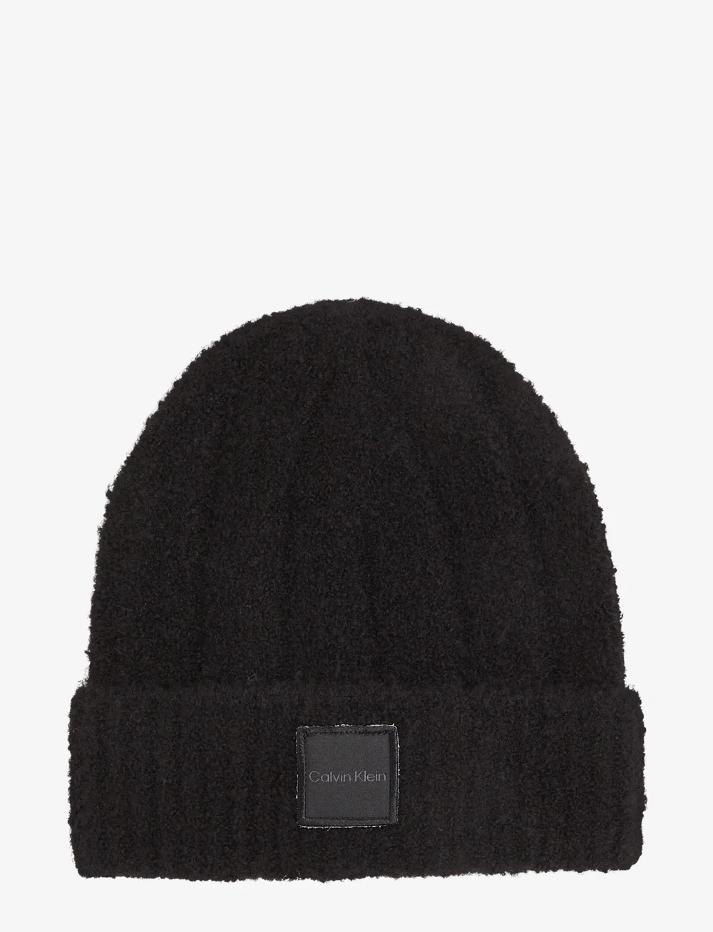 Calvin Klein - MODERN PATCH CHUNKY BEANIE - mössor - ck black - 1