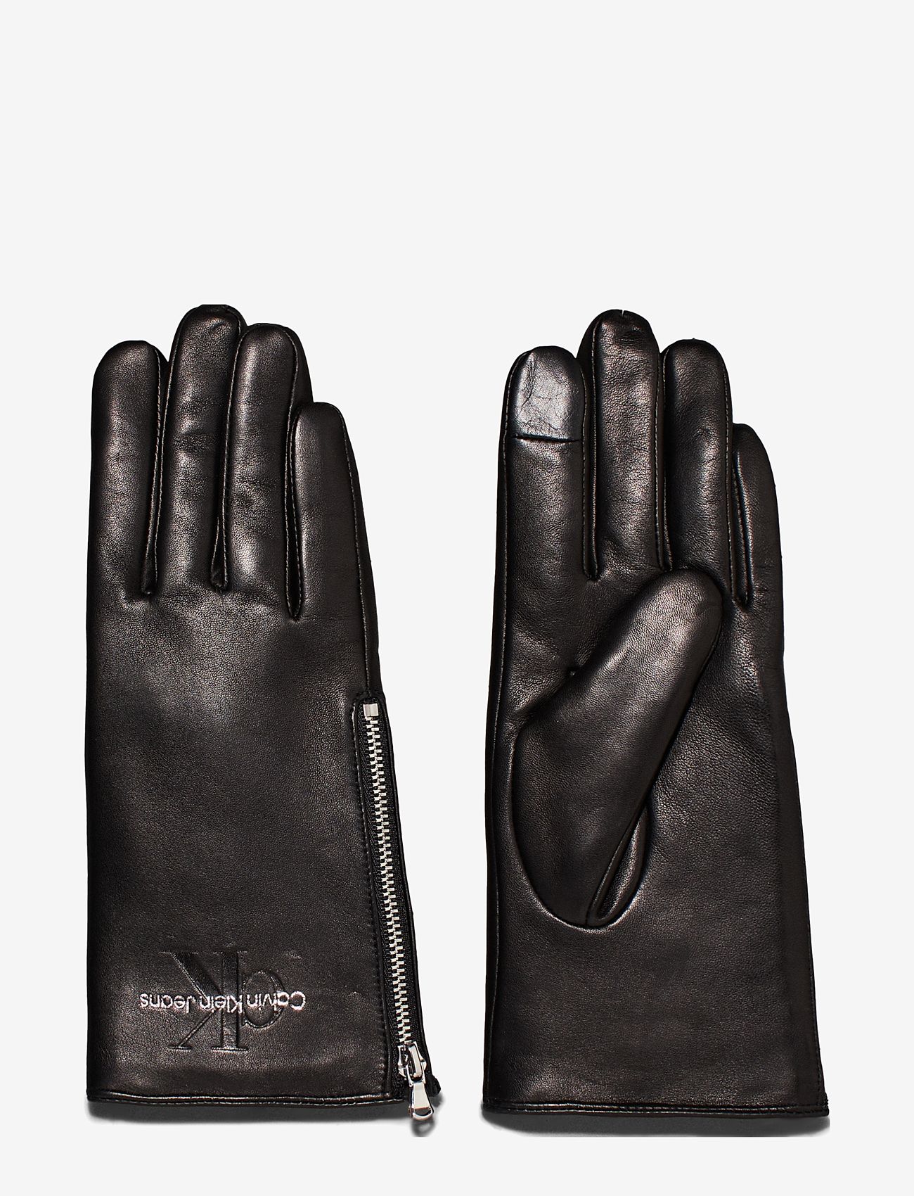 Calvin Klein - SCULPTED LEATHER GLOVES - black/neutral - 0