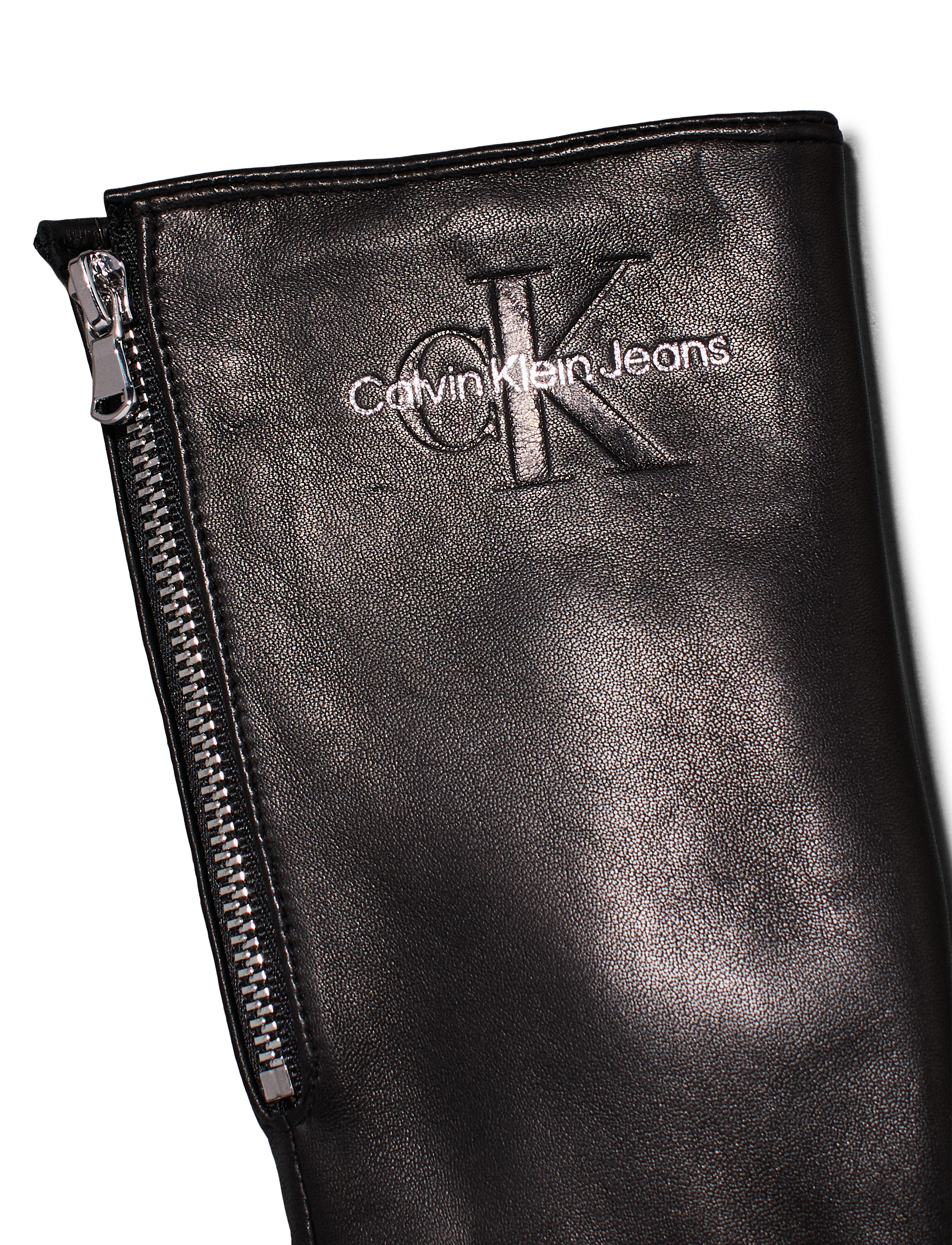 Calvin Klein - SCULPTED LEATHER GLOVES - black/neutral - 1