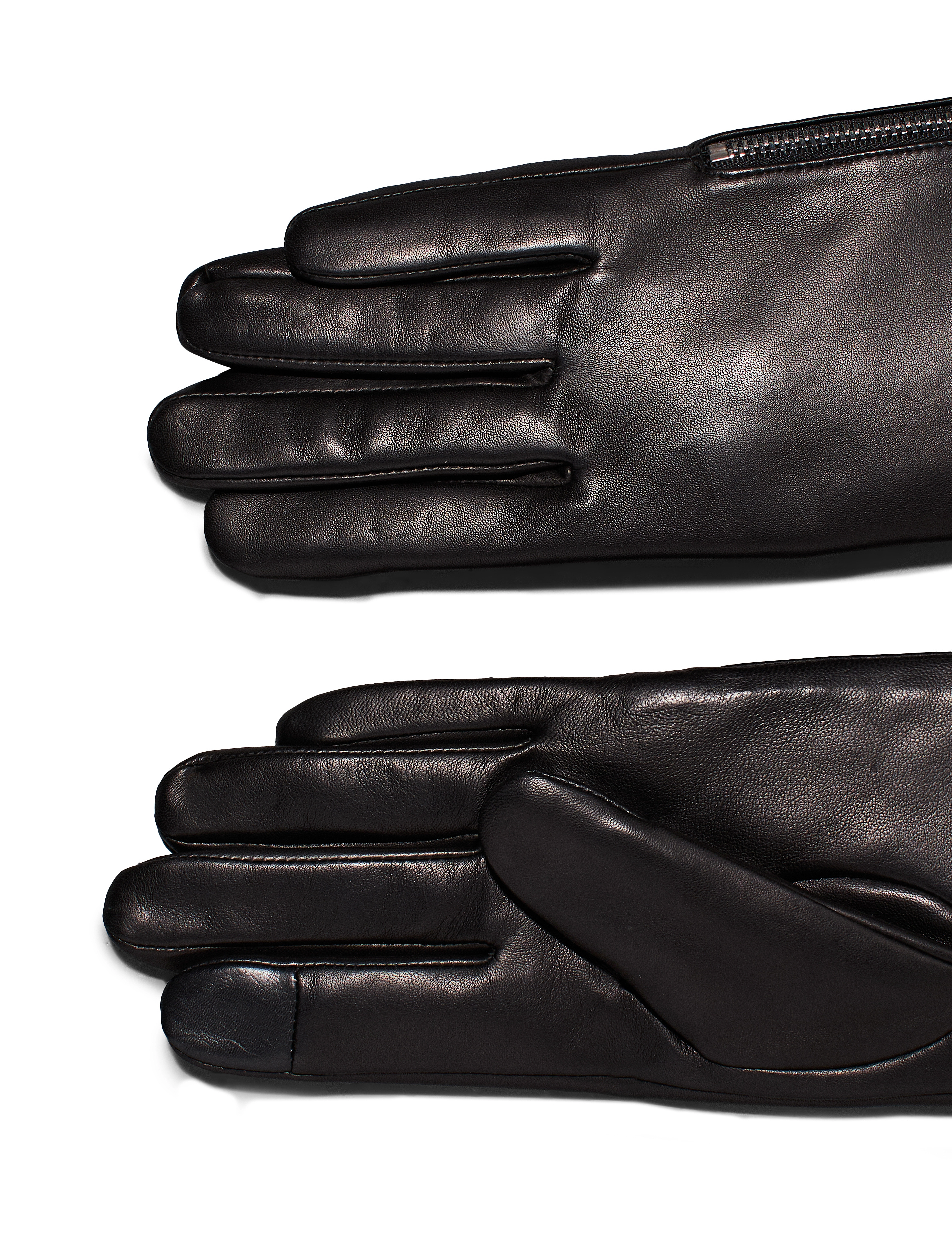 Calvin Klein - SCULPTED LEATHER GLOVES - black/neutral - 2