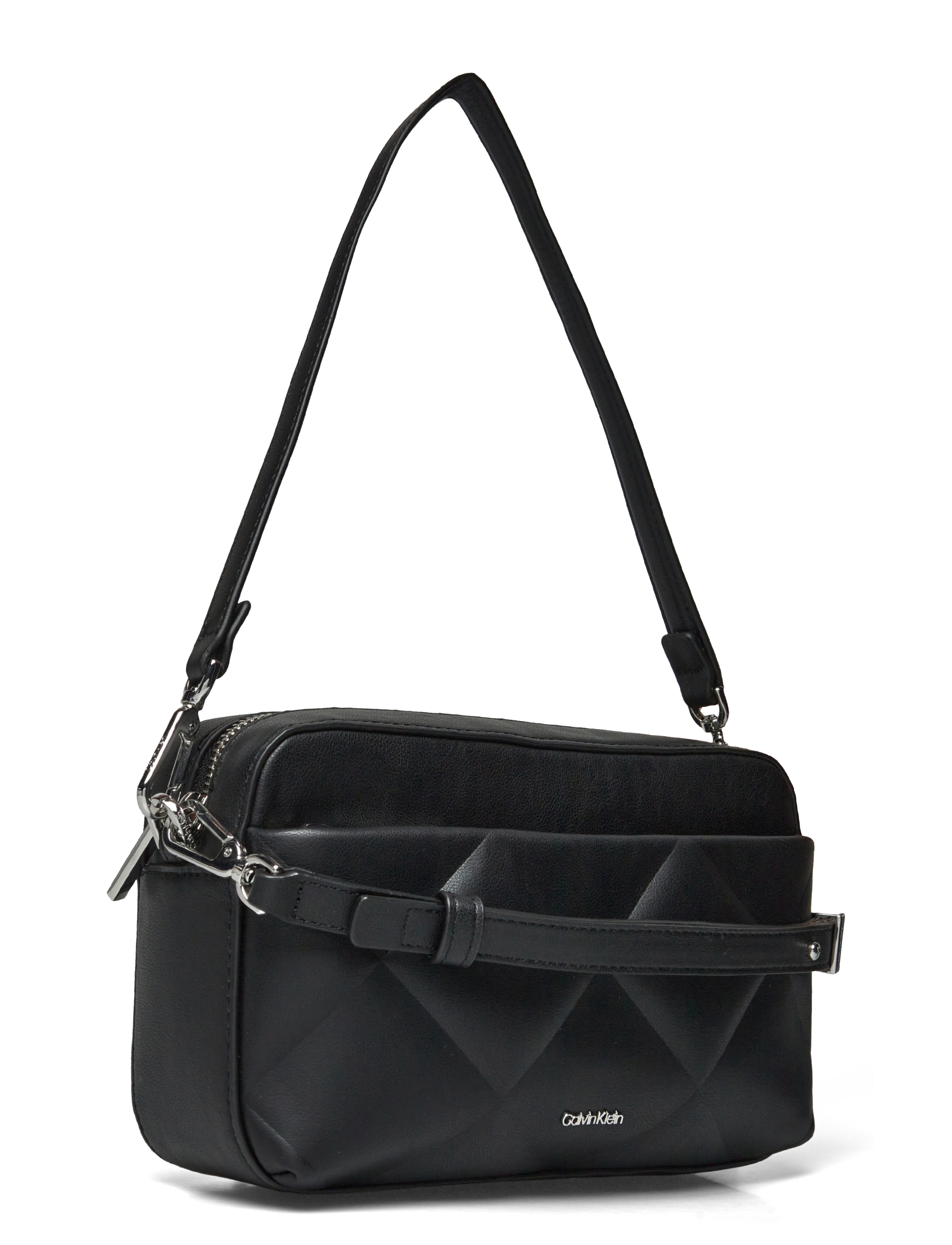 Calvin Klein - DIAMOND QUILT CAMERA BAG W/PKT - ck black - 2