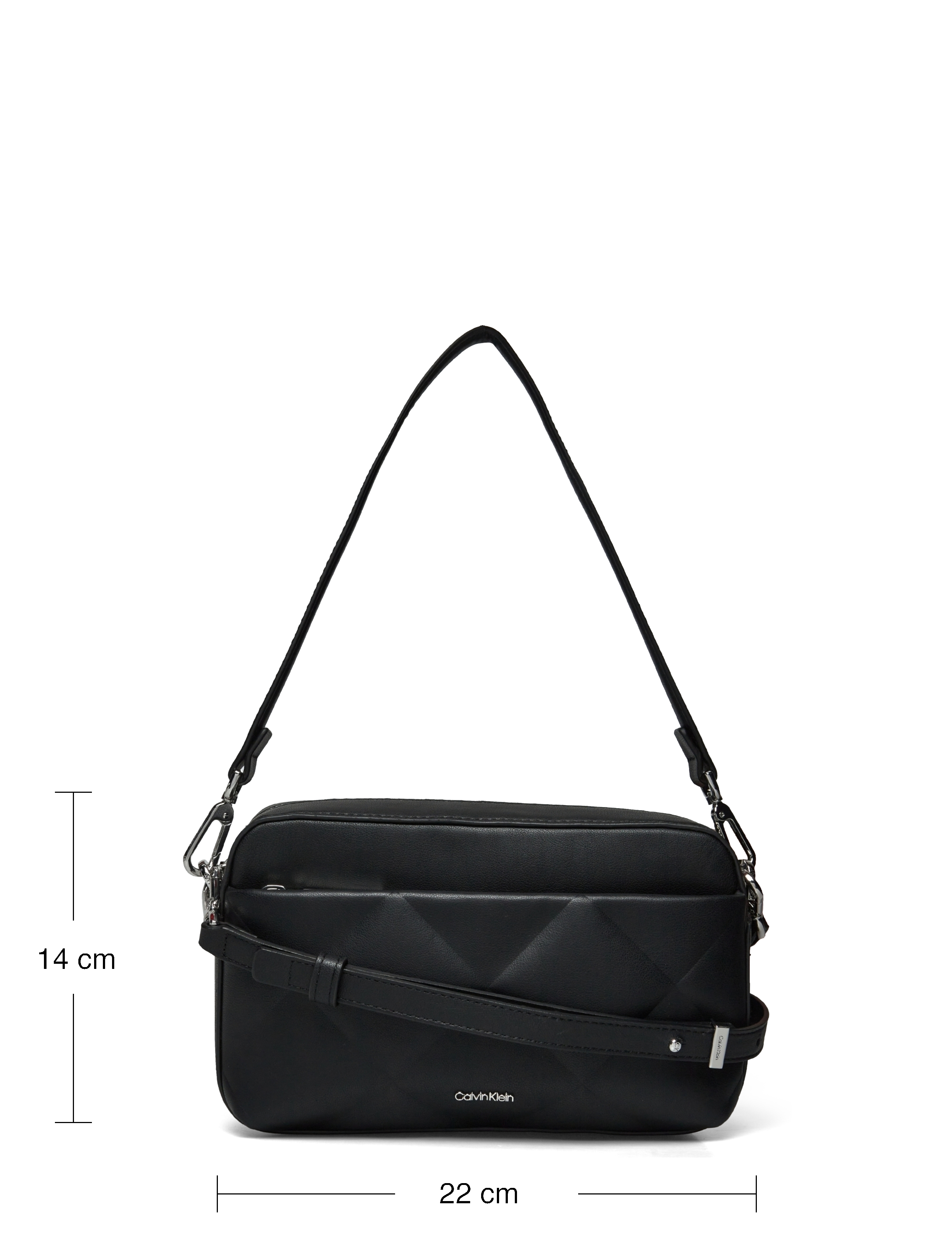 Calvin Klein - DIAMOND QUILT CAMERA BAG W/PKT - ck black - 4
