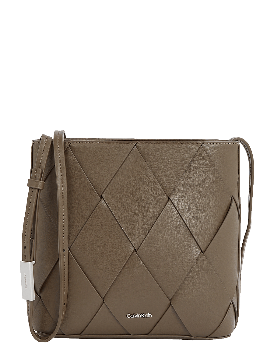 Calvin Klein - CK WOVEN SQUARE CROSSBODY - umhängetaschen - teak - 0