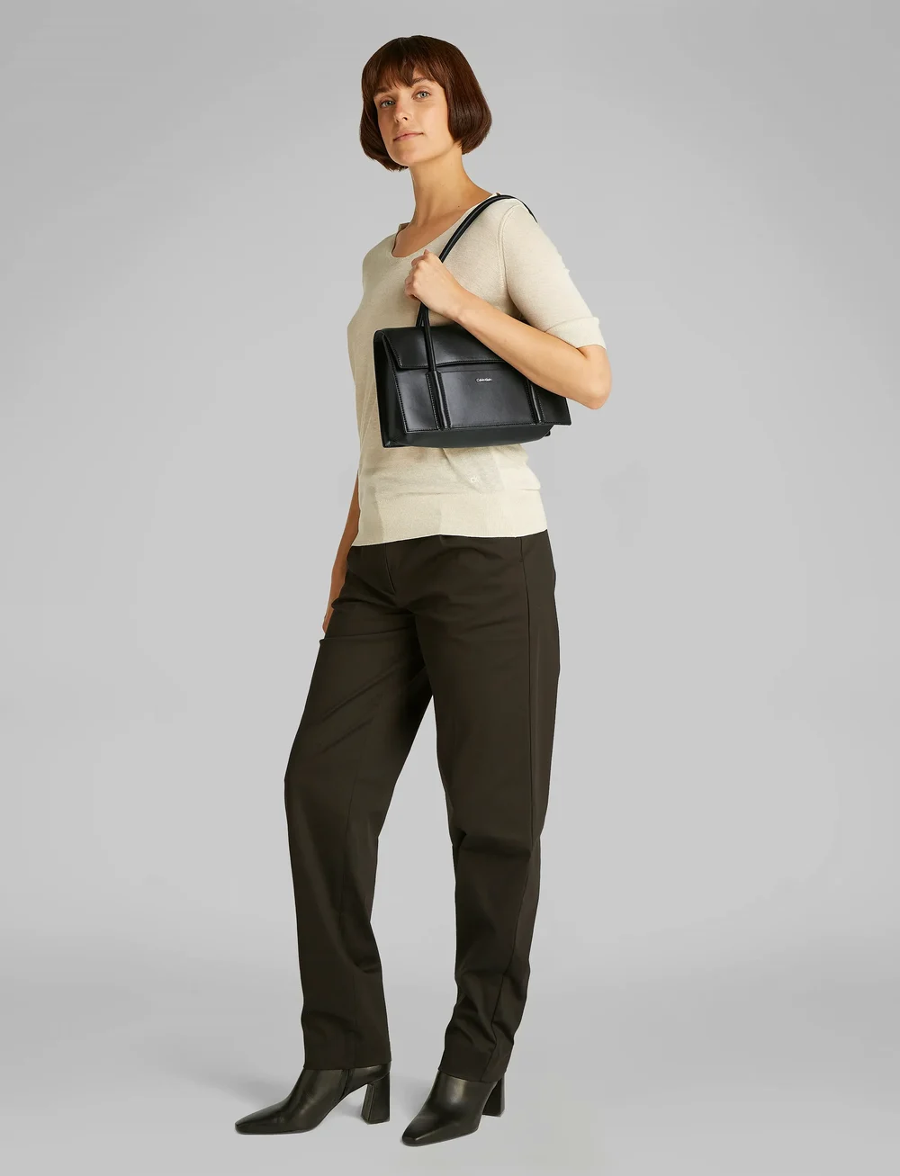 Calvin Klein - CK LINN SHOULDER BAG - besondere anlässe - ck black - 0