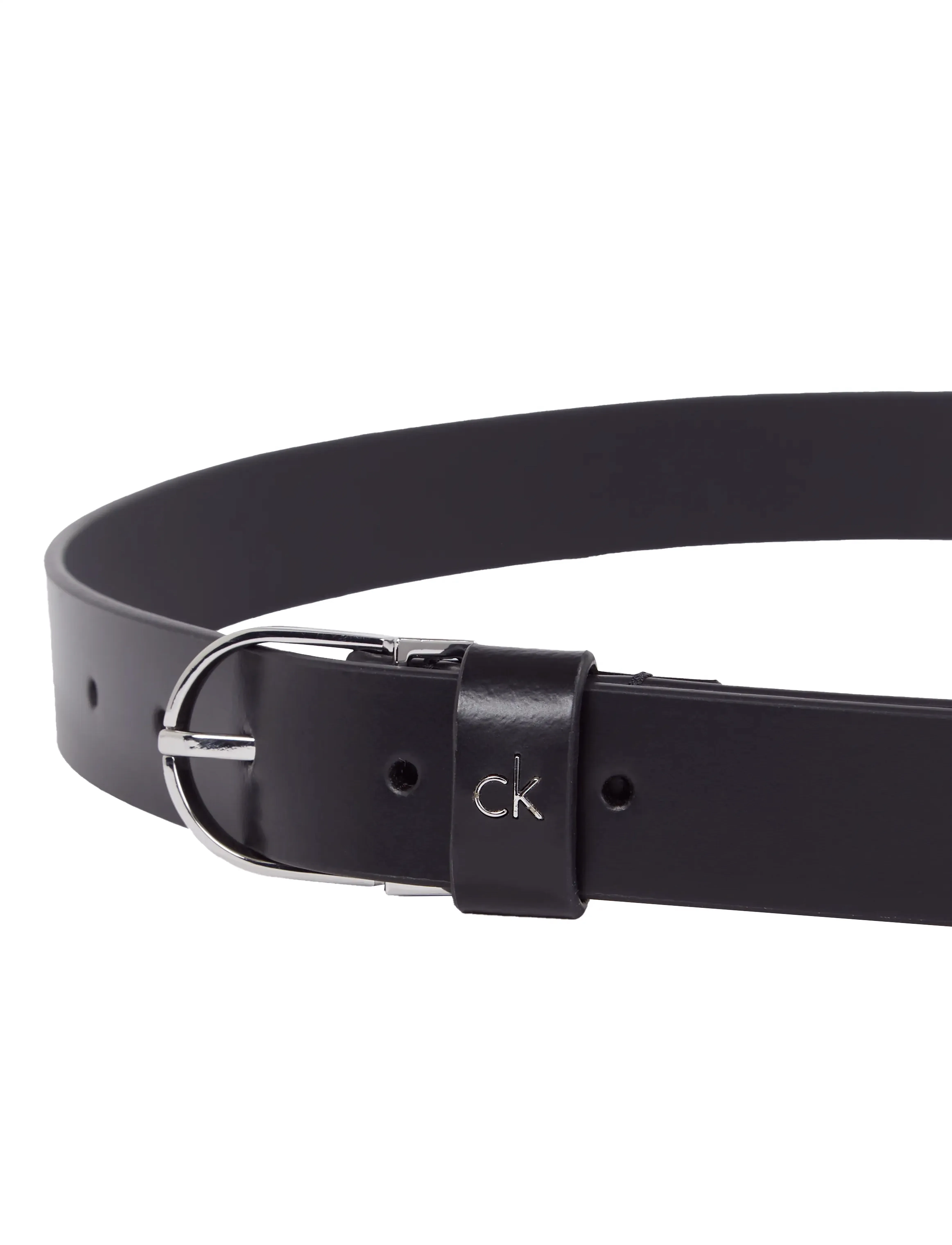 Calvin Klein - CK METAL LOOP ROUND BUCKLE 2.5 - laveste priser - ck black - 2
