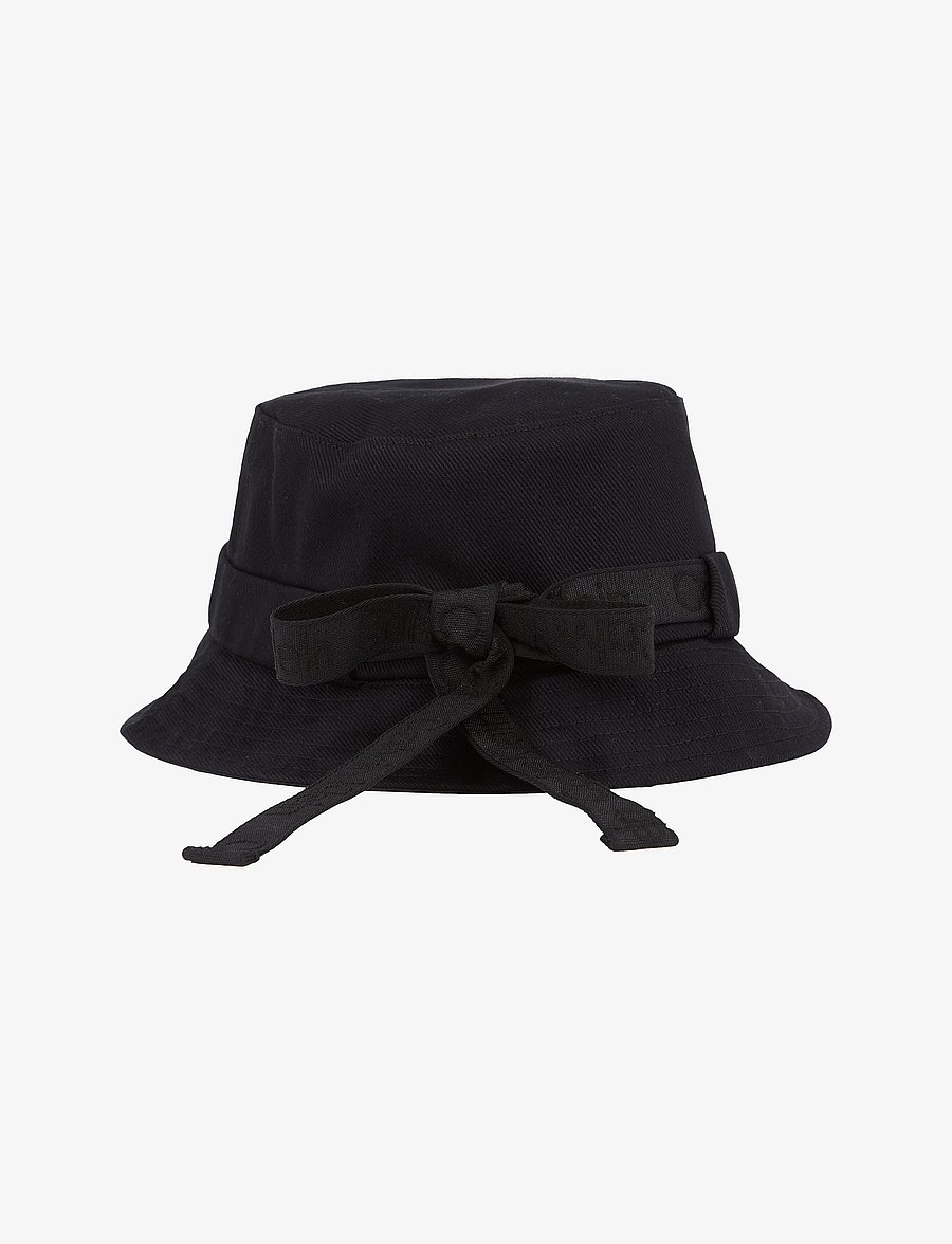 Calvin Klein - BACK TIE COTTON TWILL BUCKET - ck black - 1