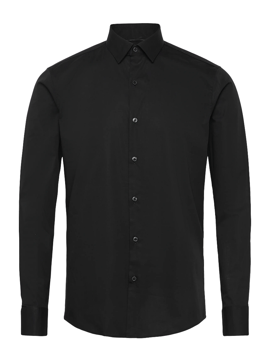 Calvin Klein - SLIM ESNTL POPLIN NOS STR SLD - kostymskjortor - black - 0