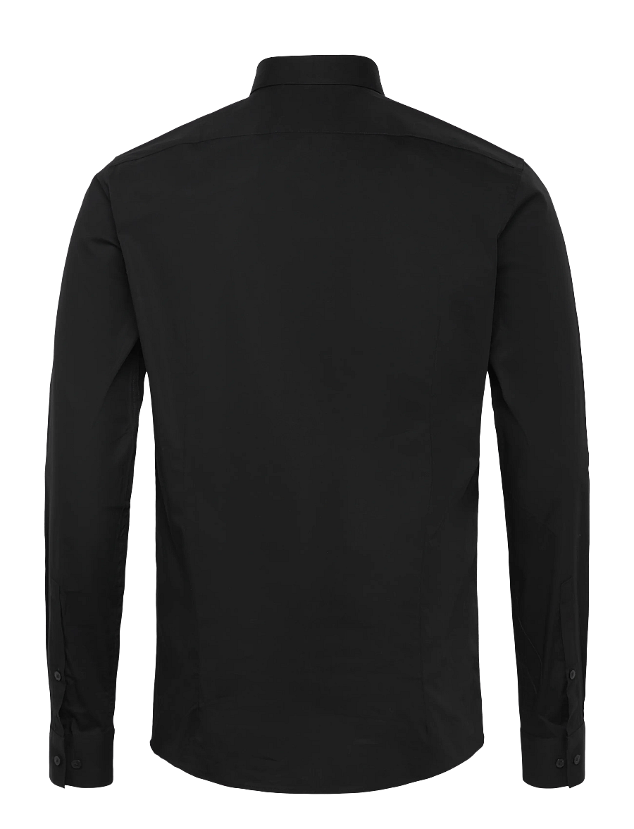 Calvin Klein - SLIM ESNTL POPLIN NOS STR SLD - kostymskjortor - black - 1