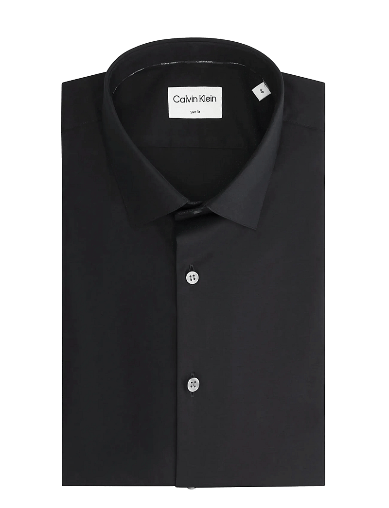 Calvin Klein - SLIM ESNTL POPLIN NOS STR SLD - formelle skjorter - black - 2