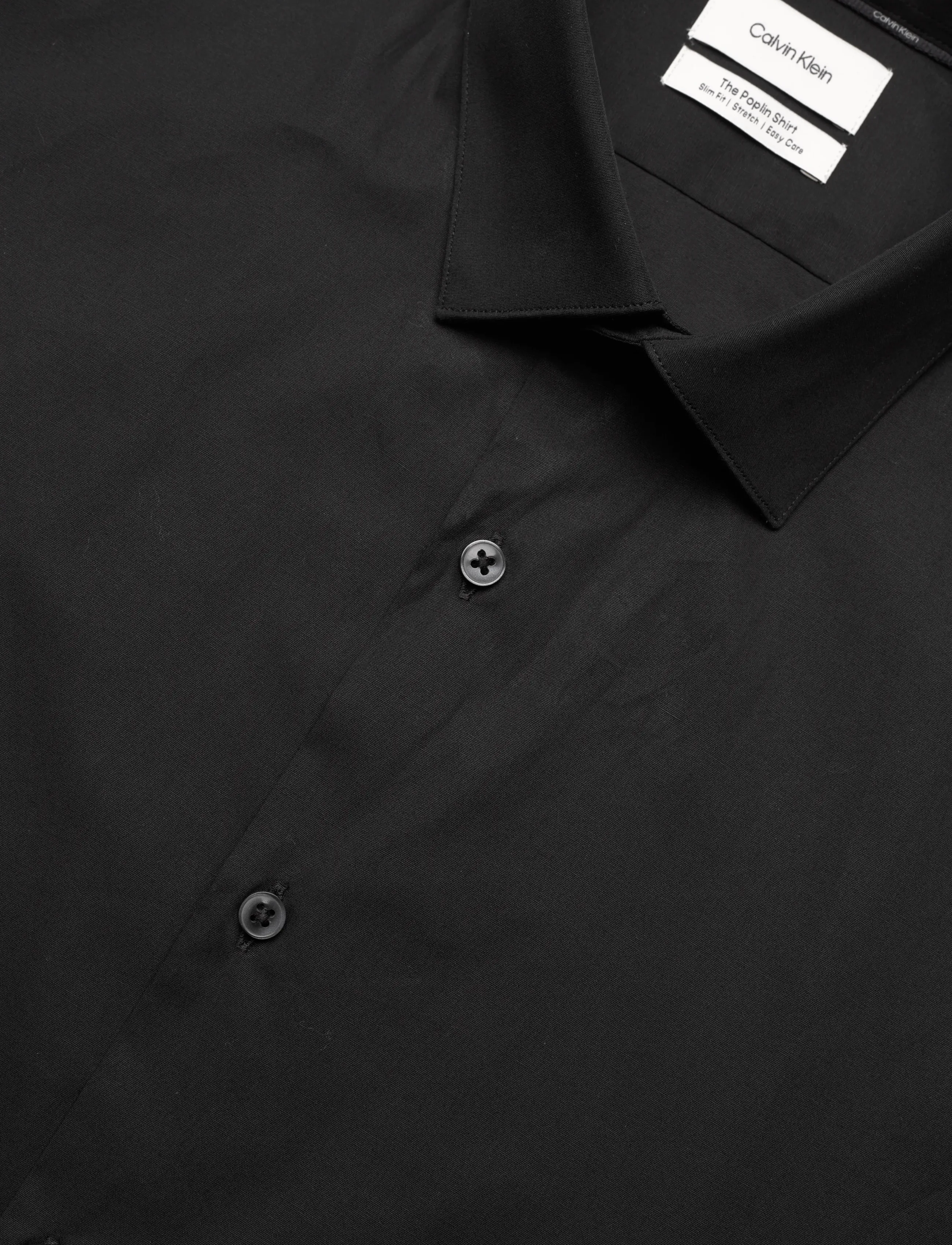 Calvin Klein - SLIM ESNTL POPLIN NOS STR SLD - formelle hemden - black - 4