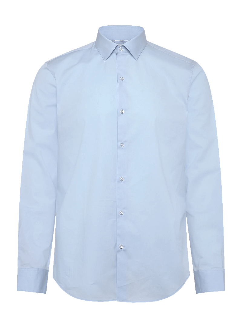 Calvin Klein - SLIM ESNTL POPLIN NOS STR SLD - kostymskjortor - calm blue - 0