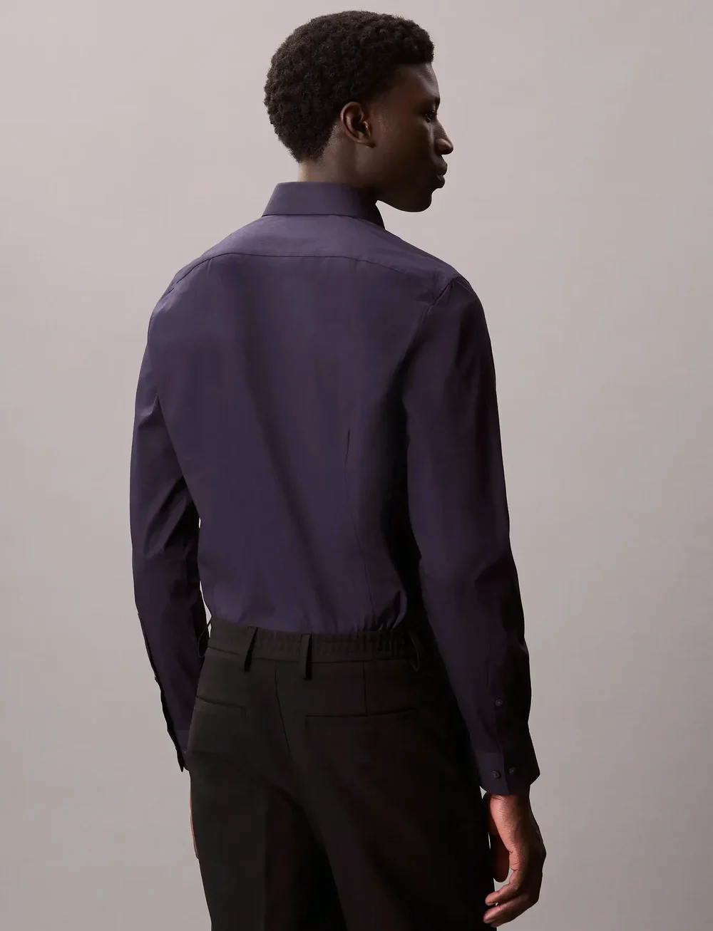 Calvin Klein - SLIM ESNTL POPLIN NOS STR SLD - formelle hemden - night sky - 3