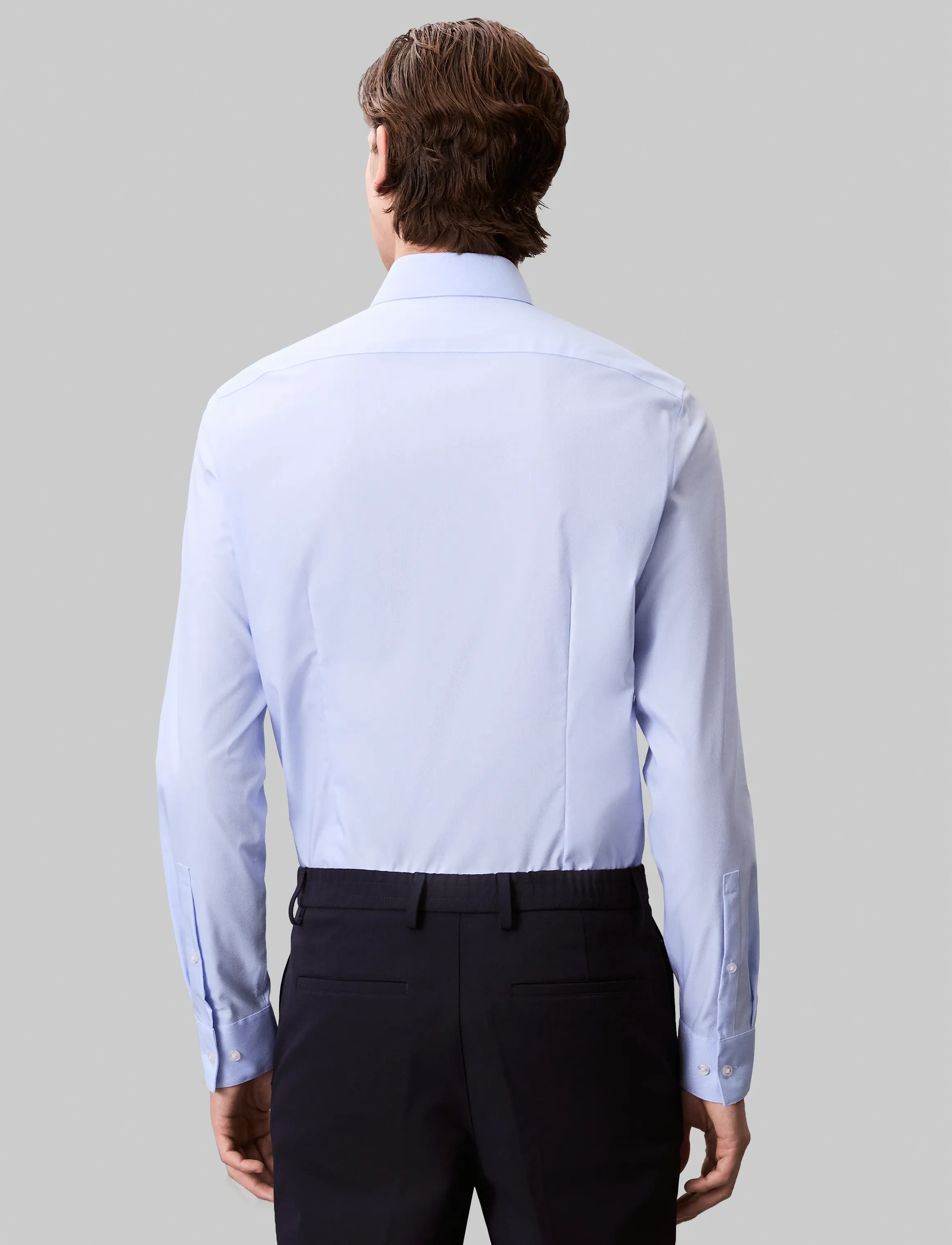 Calvin Klein - SLIM STR COLLAR SLD - blue - 4