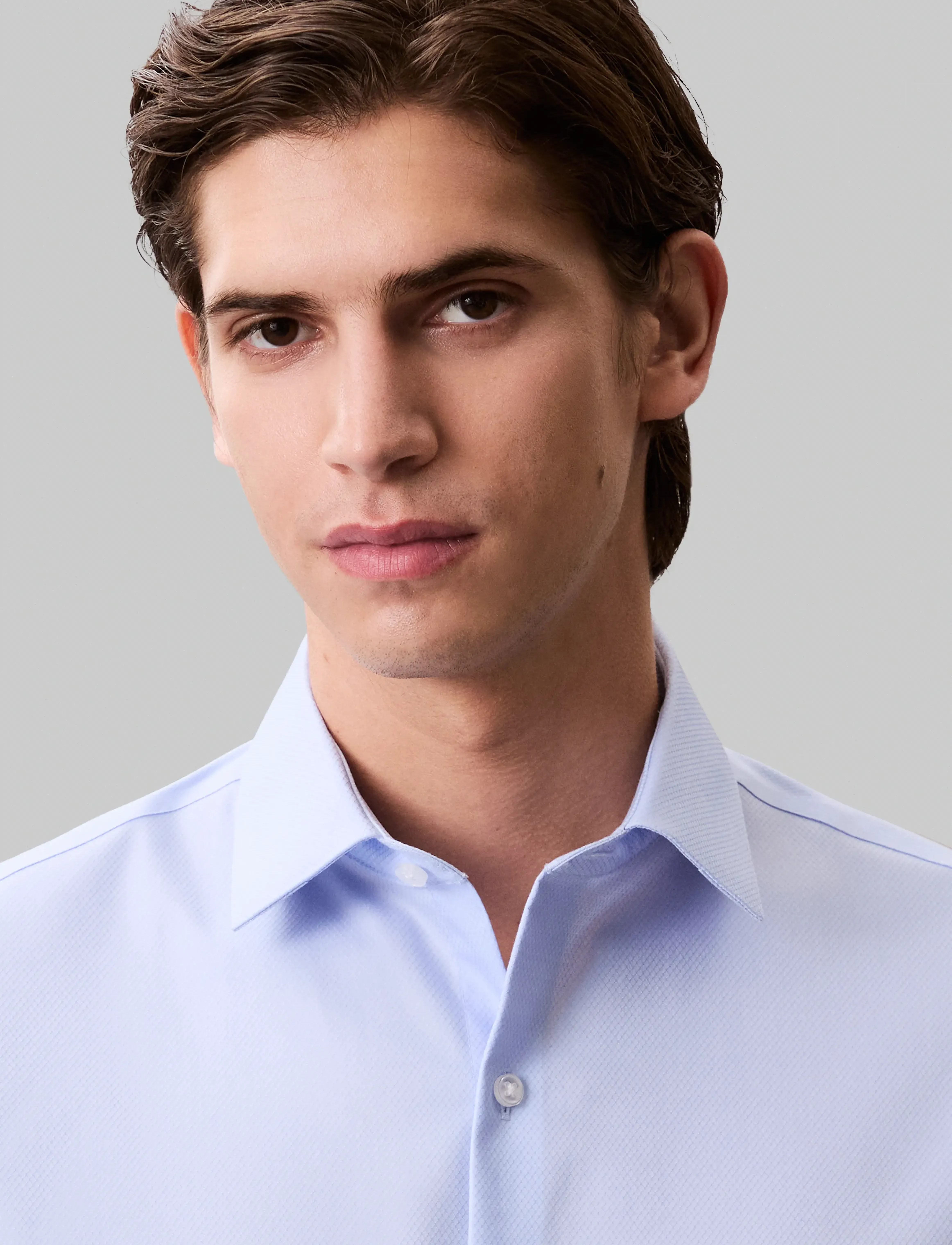 Calvin Klein - SLIM STR COLLAR SLD - blue - 5