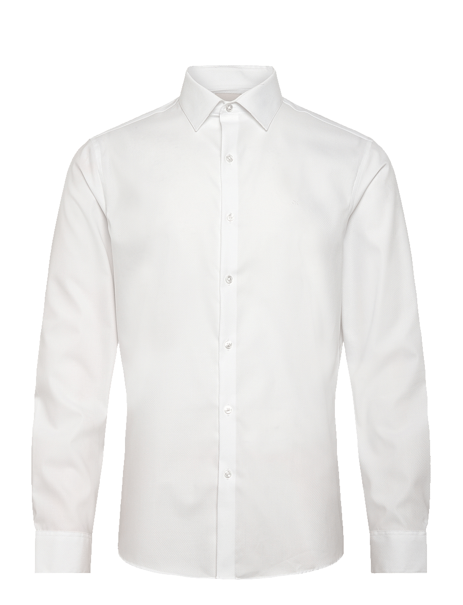 Calvin Klein - SLIM STR COLLAR SLD - white - 1