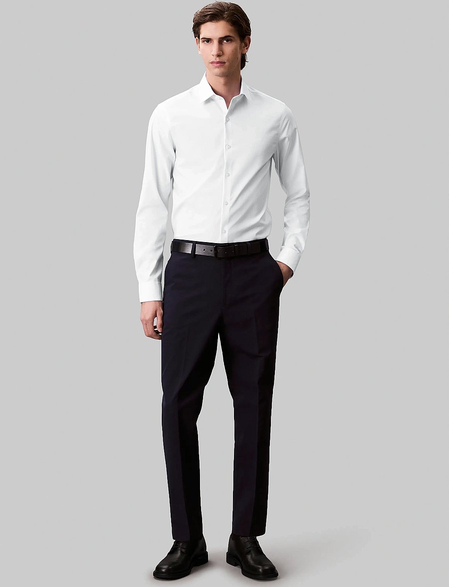 Calvin Klein - SLIM STR COLLAR SLD - white - 3
