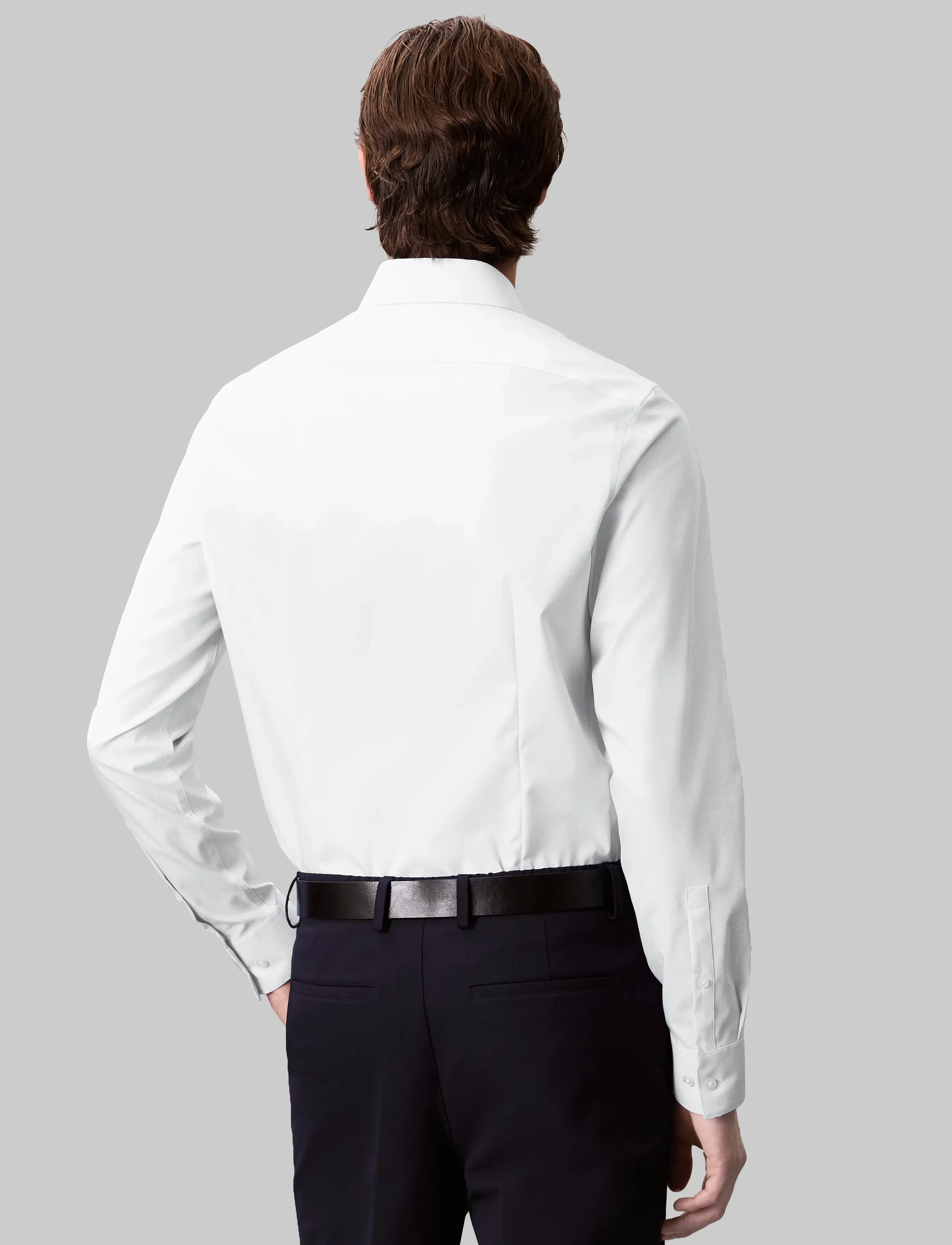 Calvin Klein - SLIM STR COLLAR SLD - white - 4