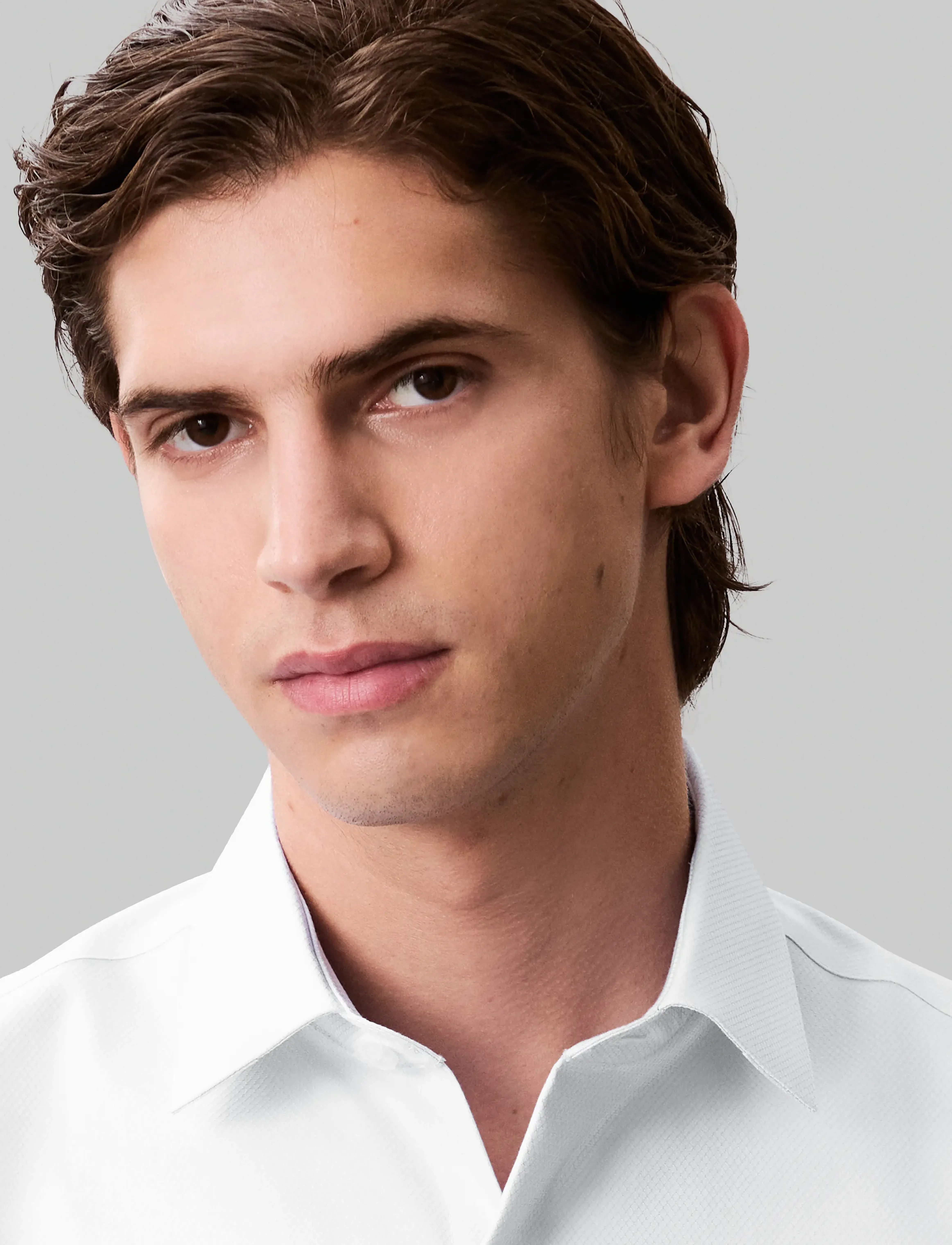 Calvin Klein - SLIM STR COLLAR SLD - white - 5