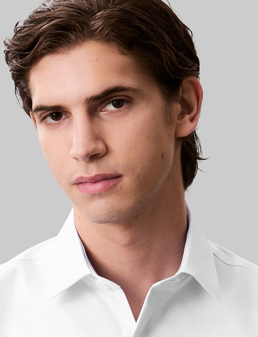 Calvin Klein - SLIM STR COLLAR SLD - white - 5