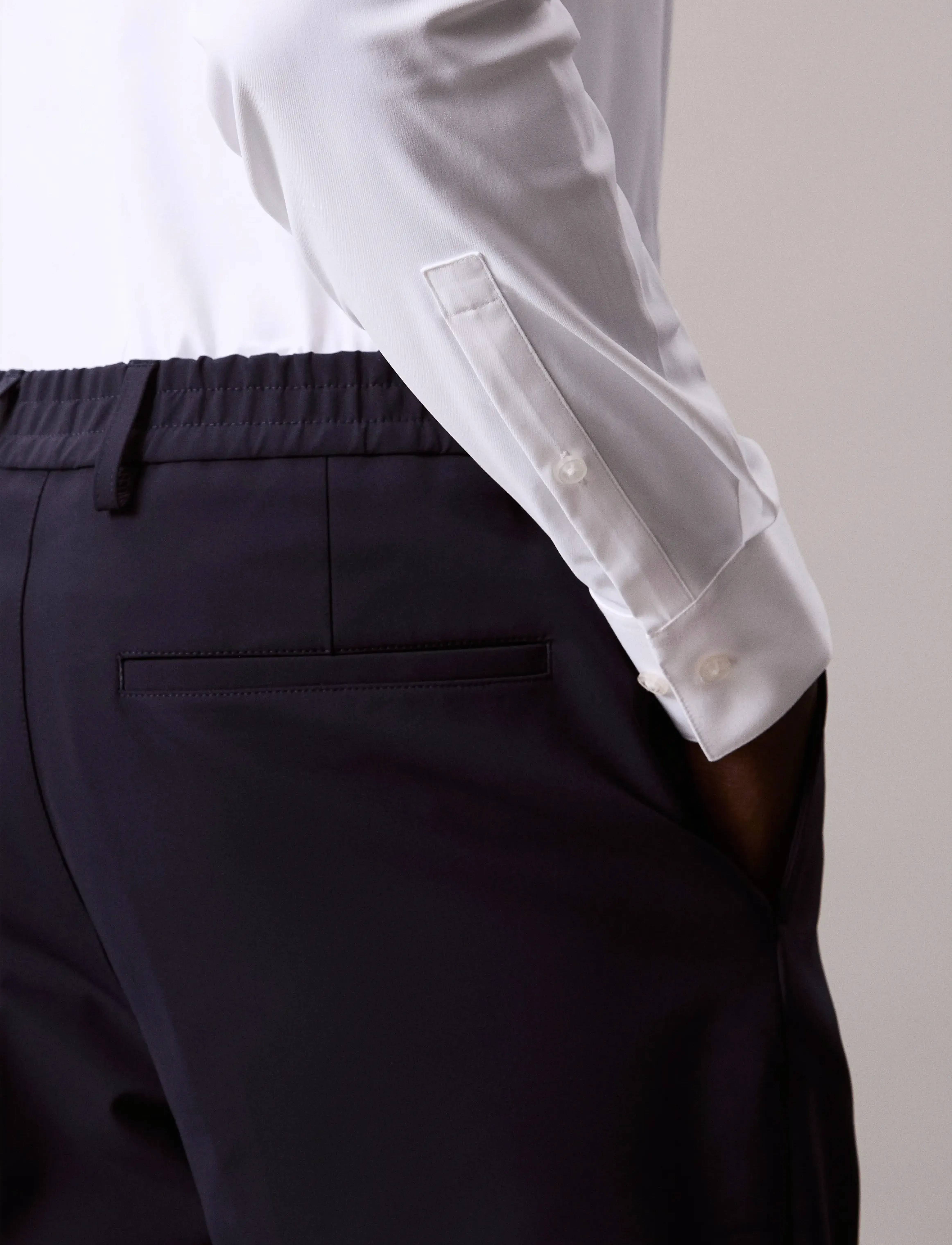 Calvin Klein - SLIM PERF WOVEN STR SLD - white - 5