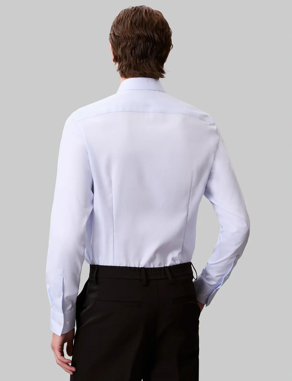 Calvin Klein - SLIM REF CTN STR SLD - pidulikud särgid - blue - 4