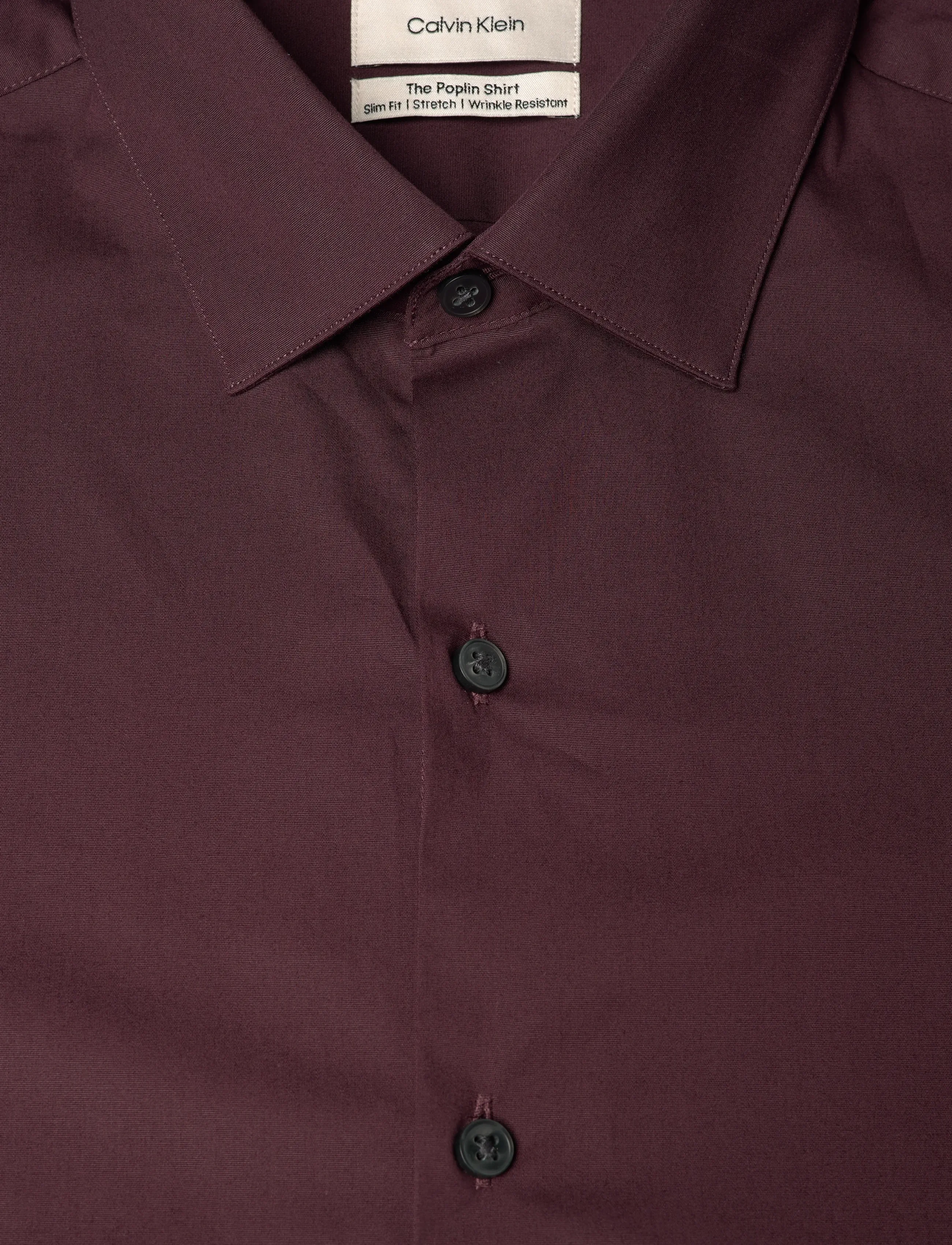 Calvin Klein - SLIM ESSENTIALS POPLIN STR SLD - bordeaux - 2