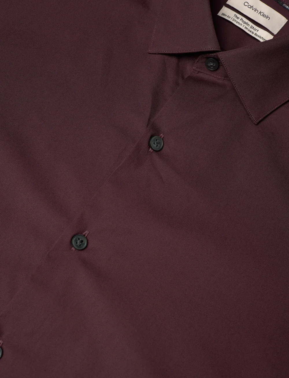 Calvin Klein - SLIM ESSENTIALS POPLIN STR SLD - formelle skjorter - bordeaux - 3