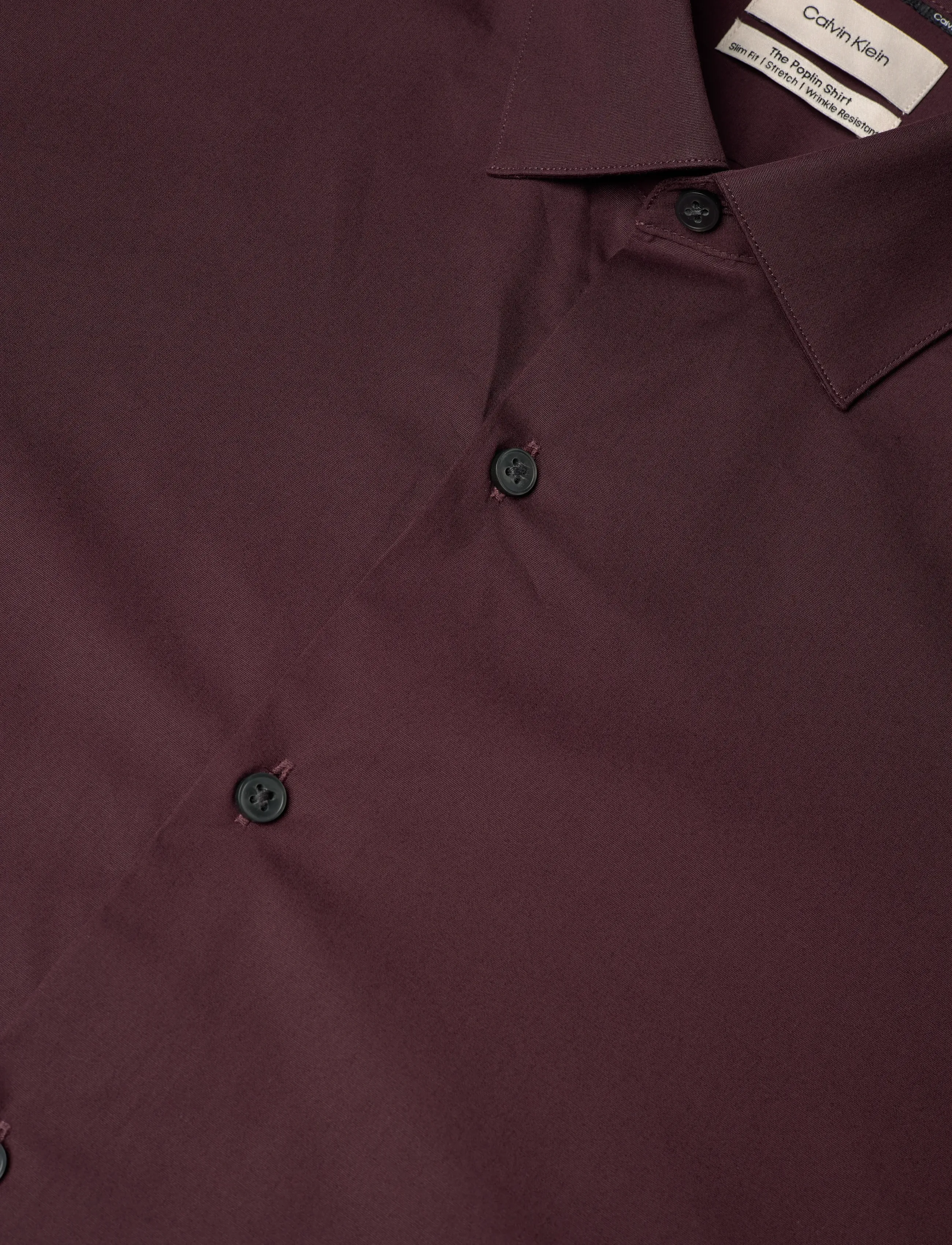 Calvin Klein - SLIM ESSENTIALS POPLIN STR SLD - bordeaux - 3